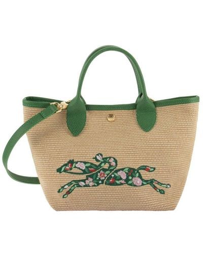 Longchamp Le Panier Pliage - Hand Bag S - Green