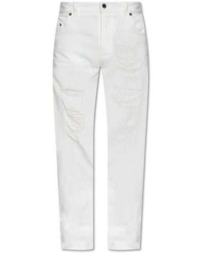 Dolce & Gabbana Jeans With Vintage Effect - White