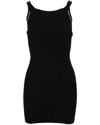 T By Alexander Wang Cross-strapped Mini Dress - Black
