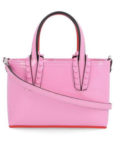 Christian Louboutin Cabata Mini Spike Colorblock Clear Tote Bag