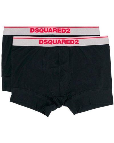 DSquared² Pack Of Two Logo Detailed Boxers - Black