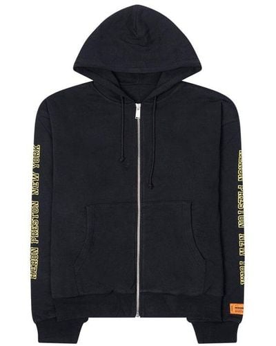 Heron Preston Logo Printed Zip-up Jacket - Blue