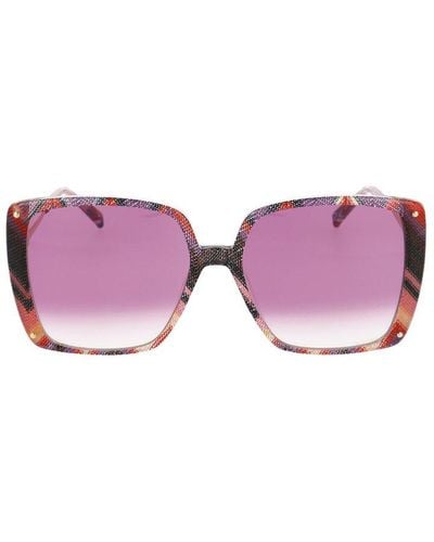 Missoni Squared Framed Sunglasses - Multicolour
