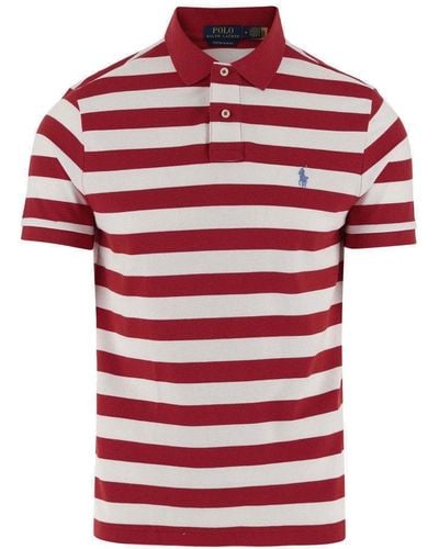 Ralph Lauren Cotton Polo Shirt With Logo - Red