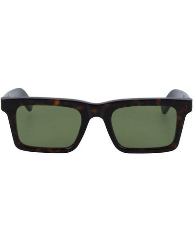 Retrosuperfuture 1968 Tortoiseshell Rectangular Frame Sunglasses - Green