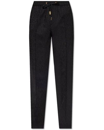 Versace Pleated Front Pants - Black