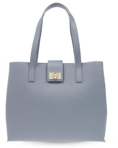 Furla '1927 Large' Shopper Bag, - Blue