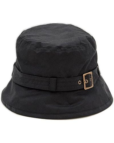 Barbour Kelso Wax Belted Hat - Black