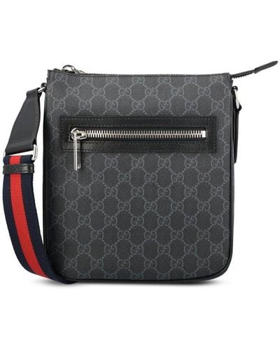 Gucci Monogrammed Crossbody Bag - Black