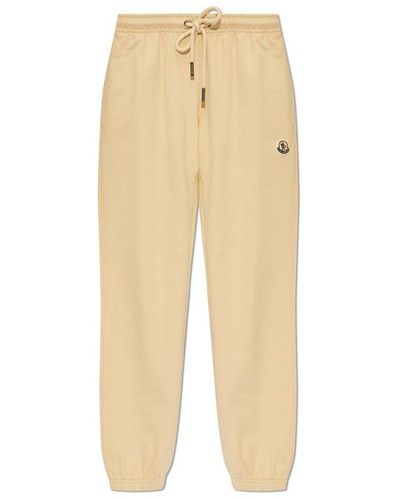 Moncler Logo Patch Track Trousers - Natural