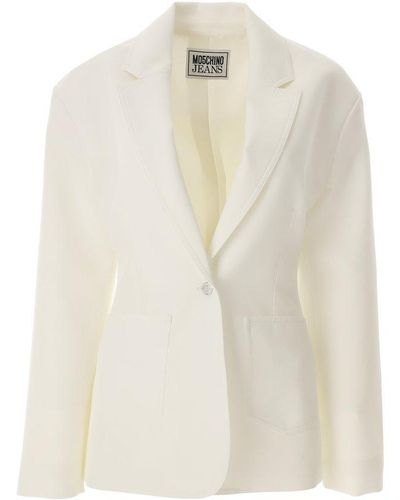 Moschino Jeans Single-breasted Tailored Blazer - White