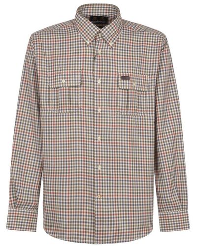 Barbour Checked Buttoned Shirt - Grey