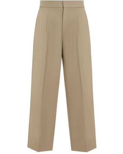 Fear Of God Beige Single Pleat Relaxed Wool Trousers - Natural