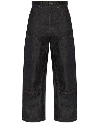 Rick Owens DRKSHDW High-rise Wide-leg Jeans - Black