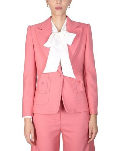 Boutique Moschino Buttoned Side Pocket Blazer - Pink