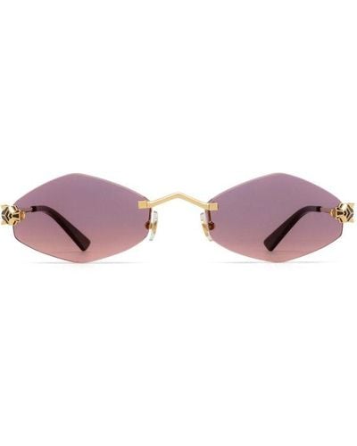 Cartier Geometric Frame Sunglasses - Pink