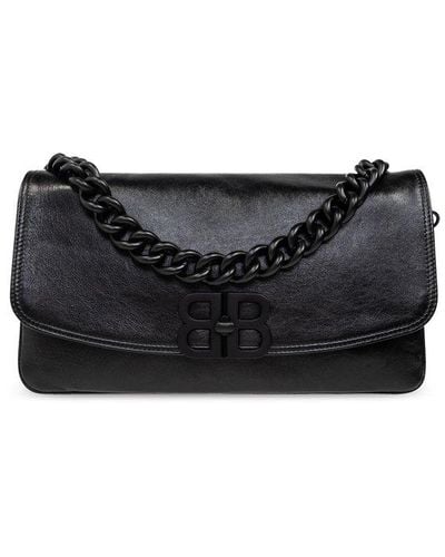 Balenciaga Medium Bb Soft Shoulder Bag - Black