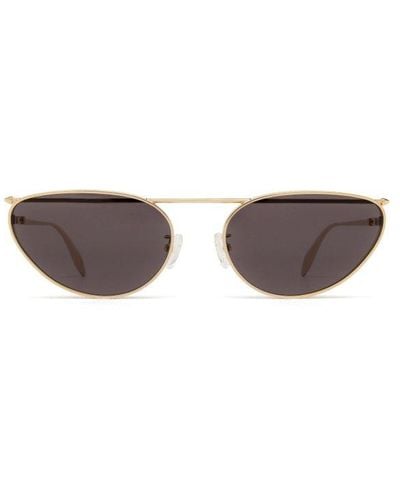 Alexander McQueen Am0424s Gold Sunglasses - Metallic