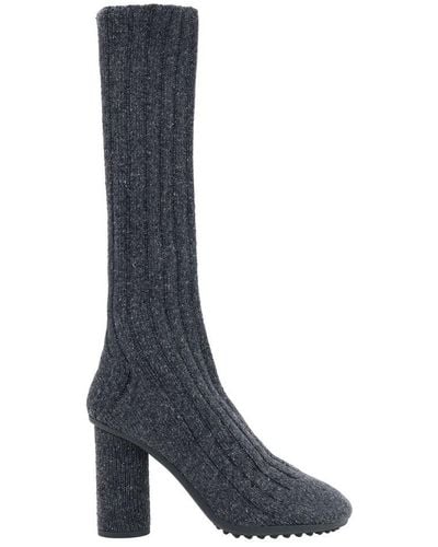 Bottega Veneta Atomic Knitted Sock Boots - Blue