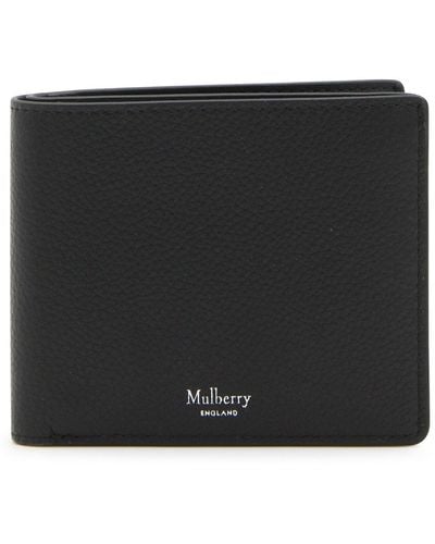 Mulberry Logo Detailed 8 Card Wallet - Black