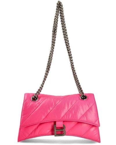 Balenciaga Leather Chain Bag - Pink