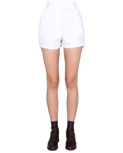 Aspesi Wide Leg Shorts - White