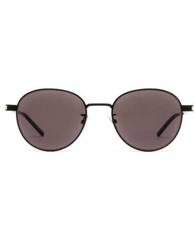 Saint Laurent Round Frame Sunglasses - Black