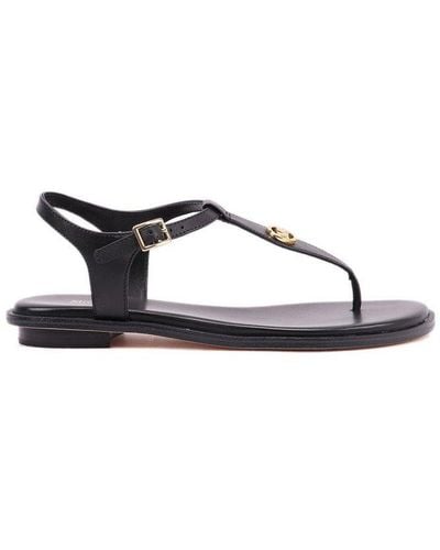 MICHAEL Michael Kors Mallory T-strap Sandals - Black
