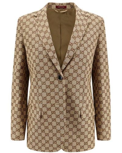 Gucci GG Patterned Jacket - Natural