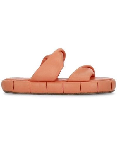 THEMOIRÈ Flat Wrapped Slip-on Sandals - Orange