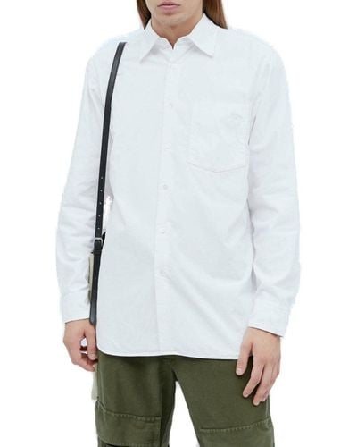 Dries Van Noten Patch-pocketed Buttoned Shirt - White