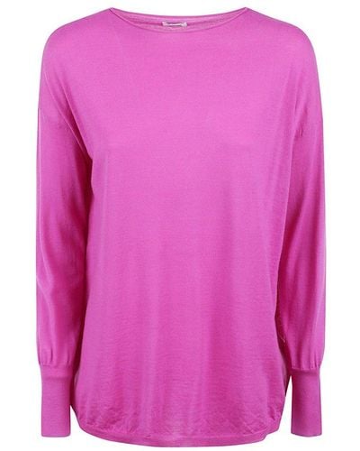 Aspesi Crewneck Fine-knit Sweater - Pink
