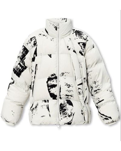 Y-3 Paint Splatter Printed Padded Jacket - White