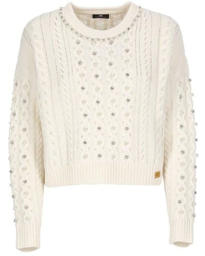 Elisabetta Franchi Sweaters Ivory - Natural