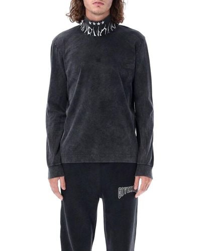 Givenchy High-neck Long-sleeved T-shirt - Blue