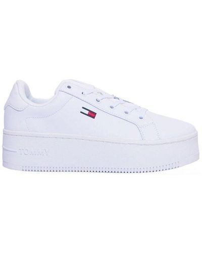 Tommy Hilfiger Round-toe Lace-up Sneakers - White