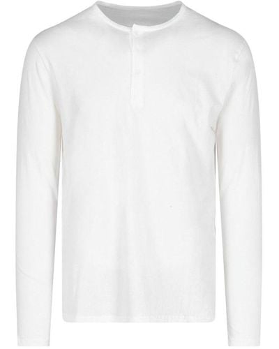 A.P.C. Henley Long Sleeved T-shirt - White