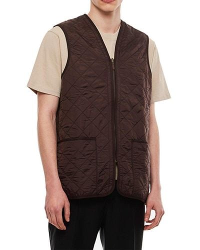 Barbour Reversible Quilted Zipped Vest - Brown