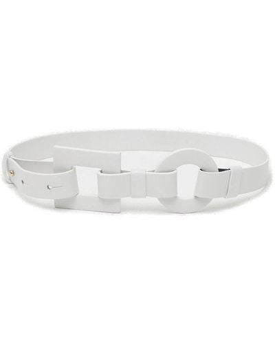 Erika Cavallini Semi Couture Geometric Cut-out Belt - White