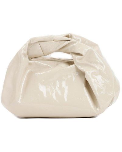 Dries Van Noten Crinkle effect Polished Handbag - Natural