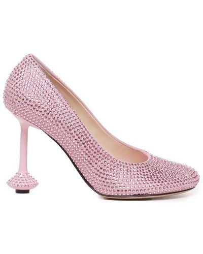Loewe Toy Stiletto Embellished Court Shoes - Pink