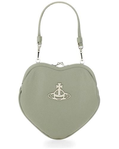 Vivienne Westwood Belle Orb-plaque Chained Clutch Bag - White