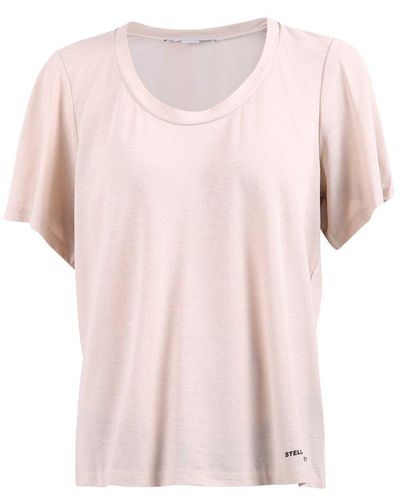 Stella McCartney Logo Scoop Neck T-shirt - Pink