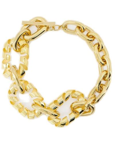 Rabanne Oversized Xl Link Twist Necklace - Metallic