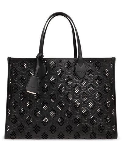 Gucci 'ophidia' Shopper Bag, - Black