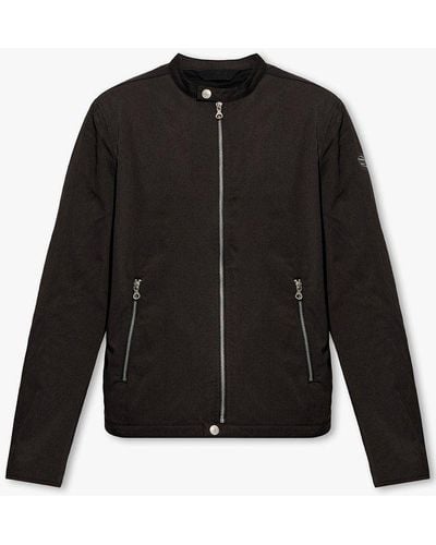 DIESEL Cotton-touch Nylon Biker Jacket - Black