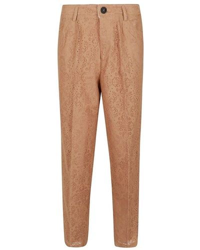 Forte Forte Jacquard High-rise Trousers - Natural