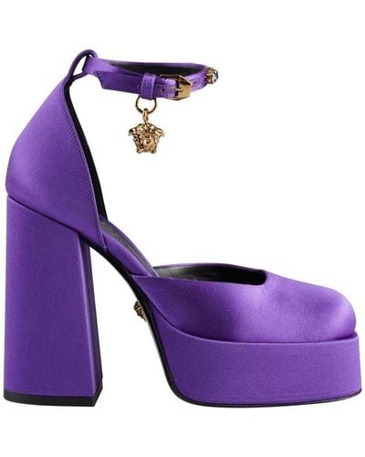 Versace Medusa Aevitas Platform Court Shoes - Purple