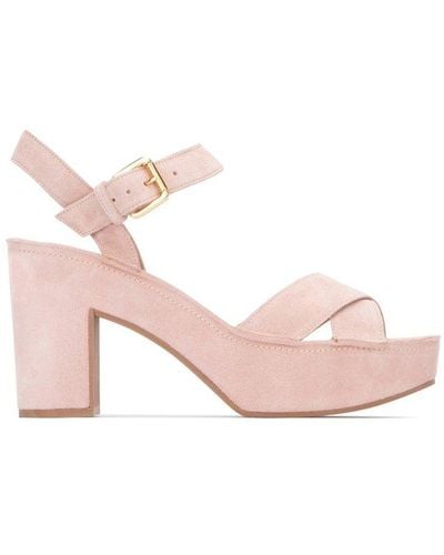 L'Autre Chose Strappy Platform Sandals - Pink