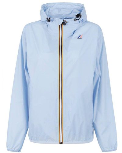 K-Way Zipped Hooded Jacket - Blue